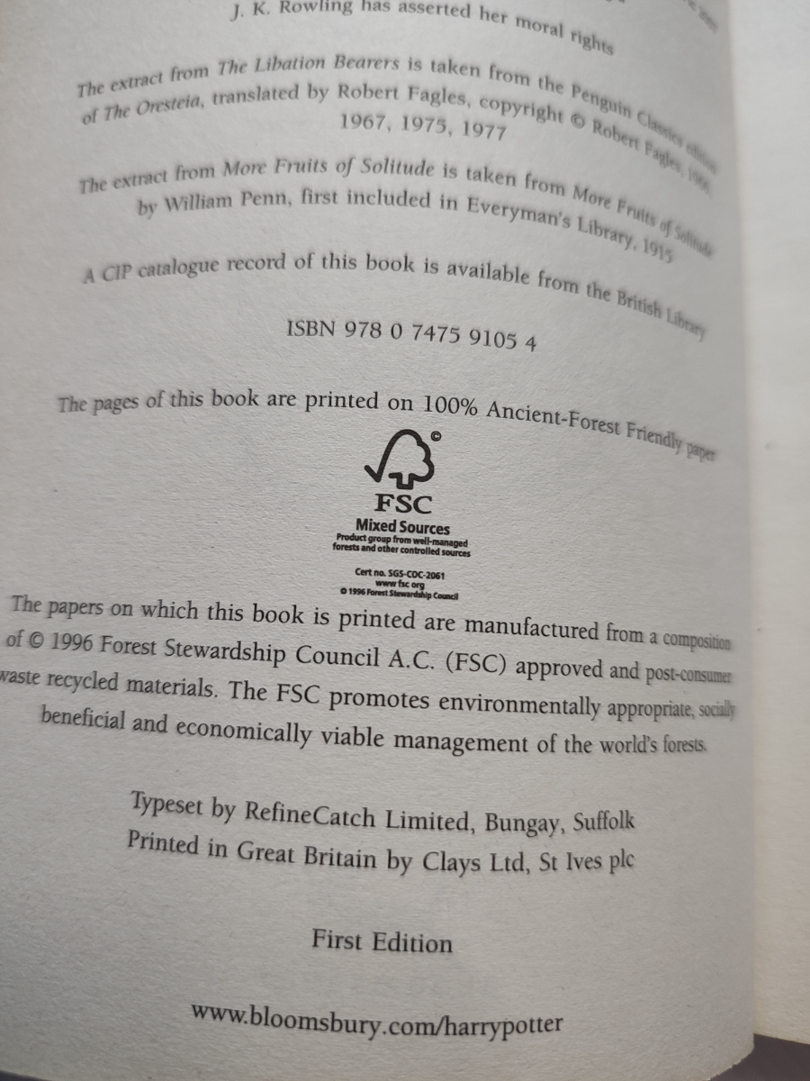 Score the 2007 first edition of Harry Potter and the Deathly Hallows now! Relive the magic, enjoy its unique features. Buy now for a spellbinding read.
