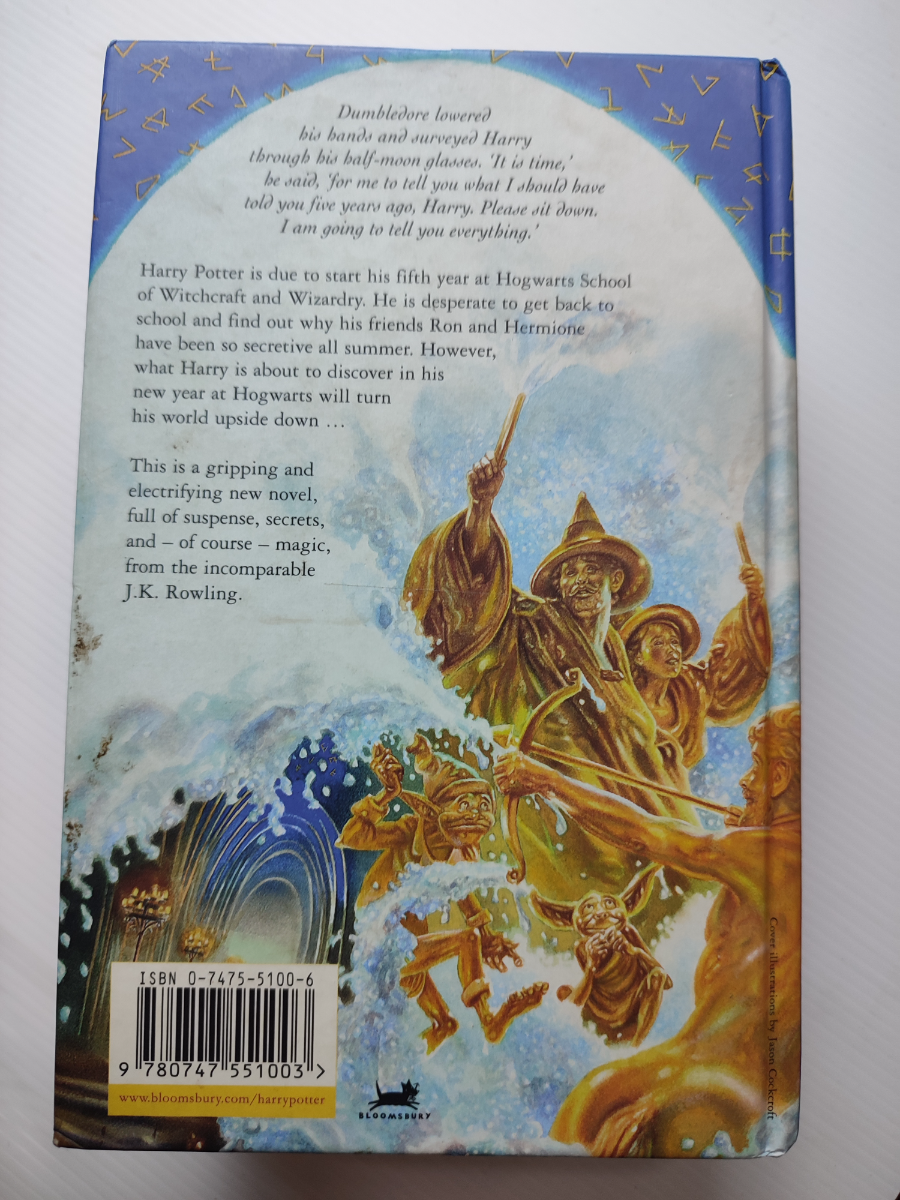 Discover the magic with a 1st Edition copy of Harry Potter and the Order of the Phoenix from 2003. Order now for a nostalgic read!