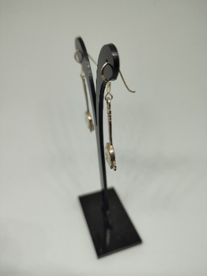 Handmade 925 Silver Earring Drop With Mother Of Pearl