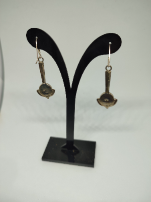 Handmade 925 Silver Earring Drop With Mother Of Pearl