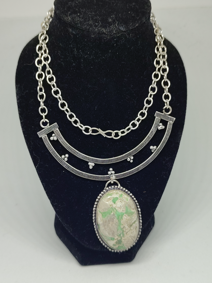 Silver Variscite Necklace