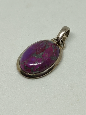 Silver Druzy Pendant.