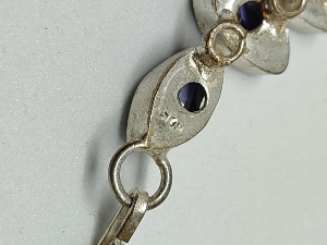 925 Silver Necklace With Amethyst.