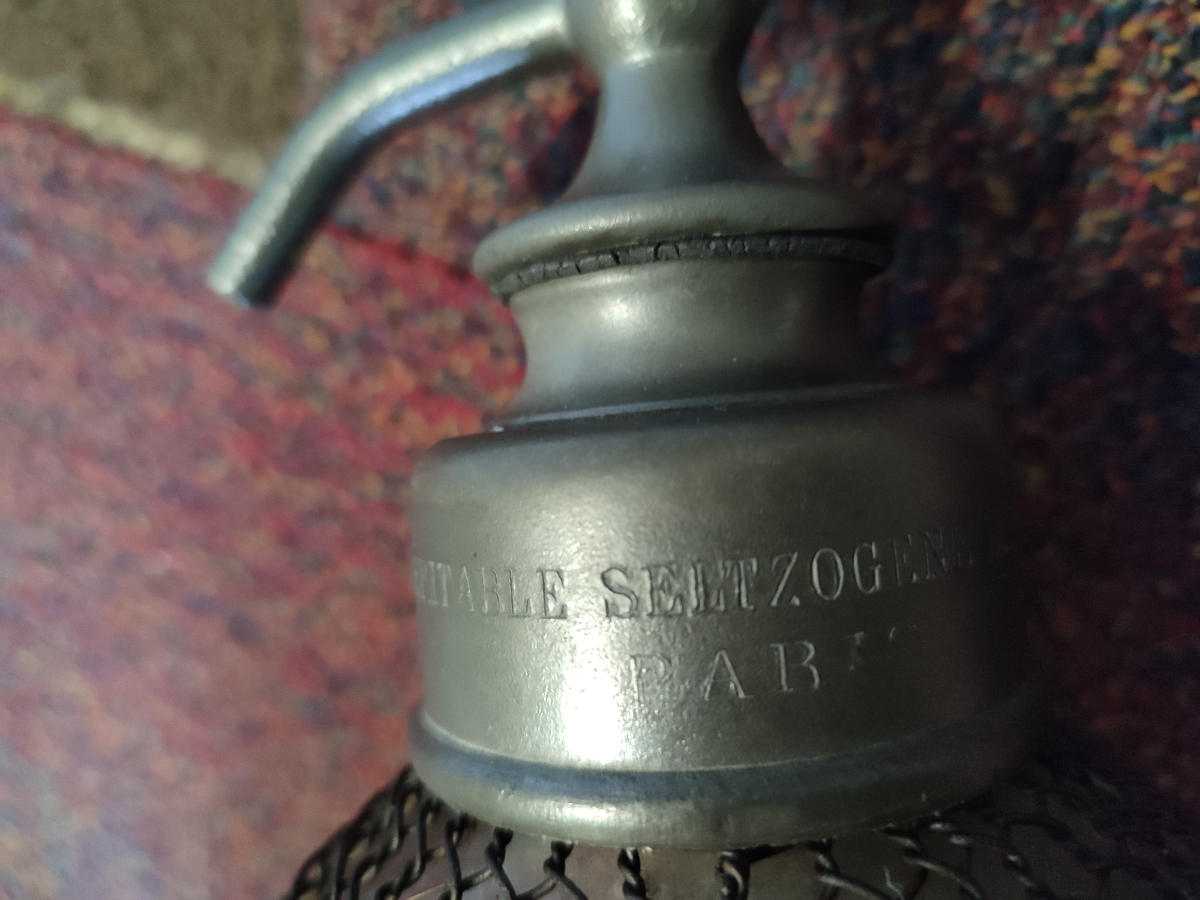 French Selzogene Soda Siphon Glass Bottle