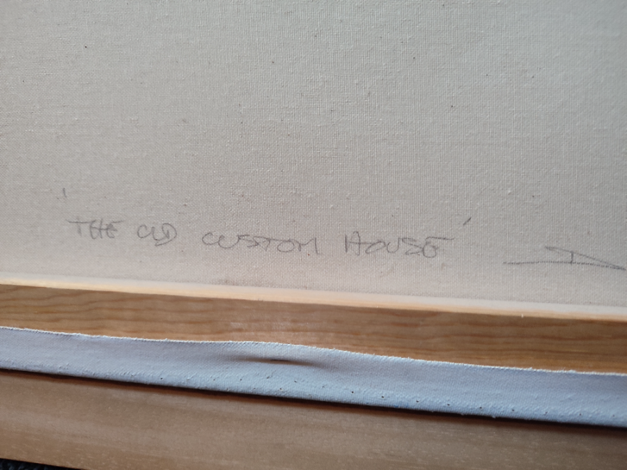 Discover The Old Custom House, an oil on canvas masterpiece by Scottish artist, Donald MacLeod. Dive into the rich history of art from Cornwall, buy now!