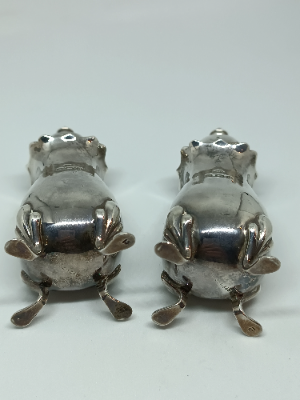 Pair Of Sterling Silver Cruet Set By Adie Bros. Ltd
