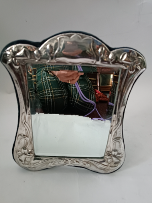 Sterling Silver Art Nouveau Style Mirror Frame