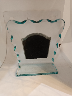 Madonna And Child On Glass And Silver Frame