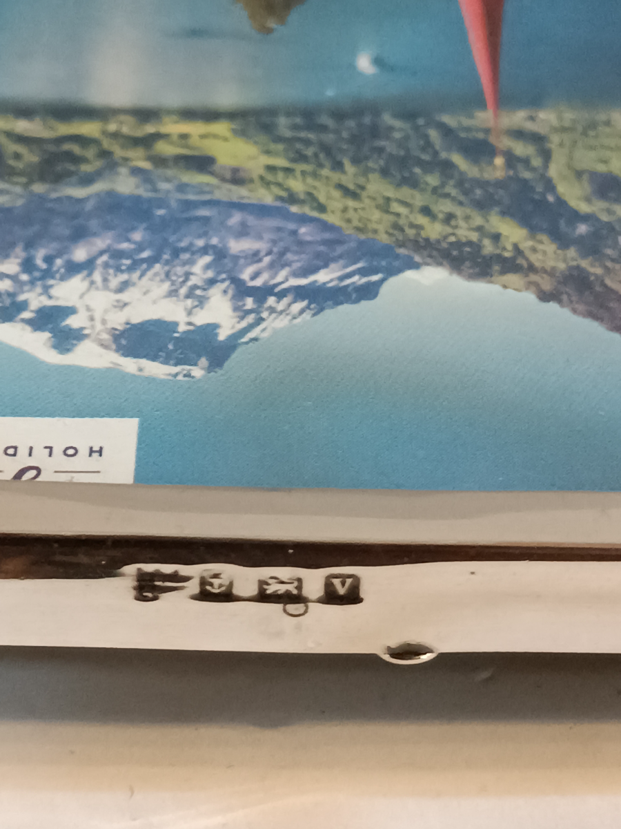 Cornice Portafoto Argentata A4 – Placcata Argento, Con Passepartout Intercambiabile