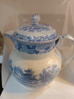 Copeland Spode Blue And White Lidded Teapot Jug