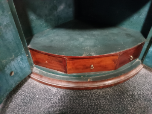 George III Mahogany Bow Fronted Corner Cupboard