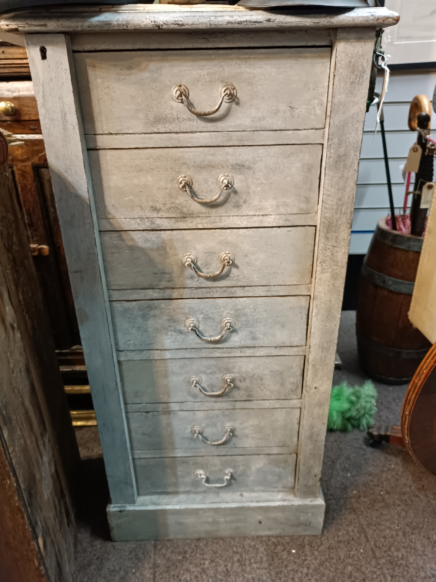 Hand Painted Pine Wellington Chest Of Drawers