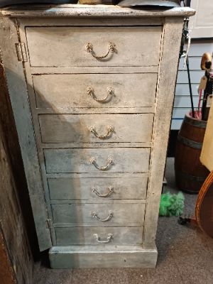 Hand Painted Pine Wellington Chest Of Drawers
