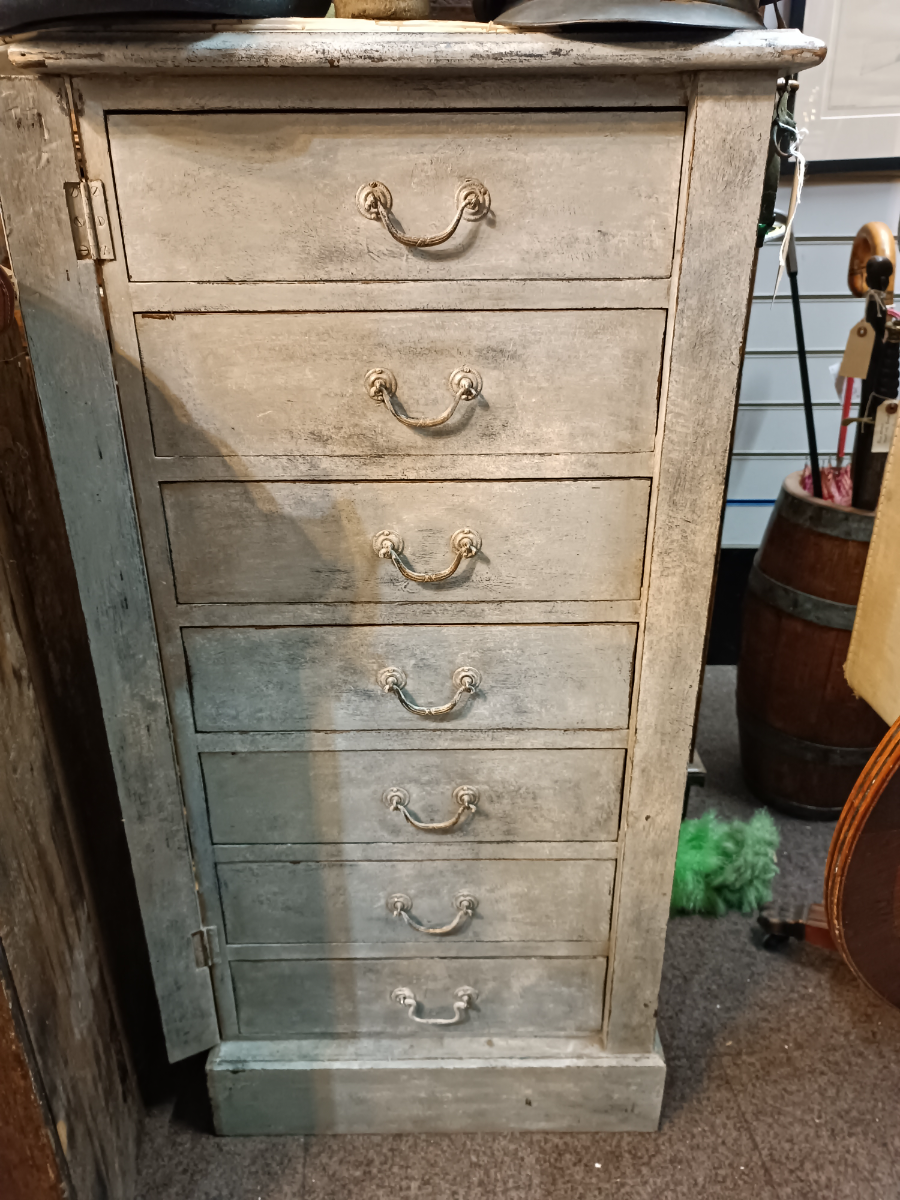 Hand Painted Pine Wellington Chest Of Drawers
