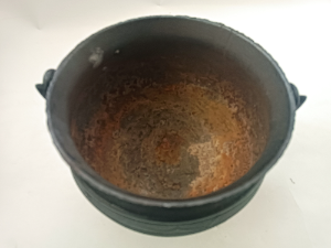 Find your Antique Small Cast Iron Cauldron here. Sized at 21cm, it's perfect for vintage décor lovers. Shop now for unique antiques!