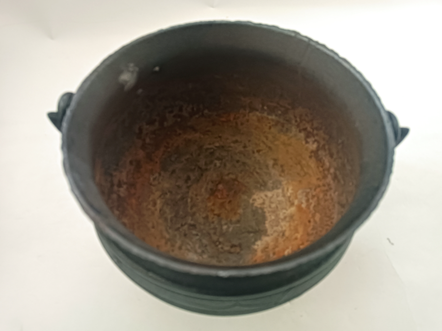 Find your Antique Small Cast Iron Cauldron here. Sized at 21cm, it's perfect for vintage décor lovers. Shop now for unique antiques!