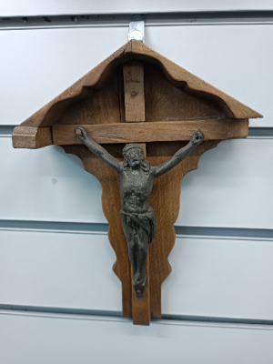 Discover our range of antique wooden crucifixes, like this 18-19th century piece from a French church. Explore now, buy & cherish the uniqueness.