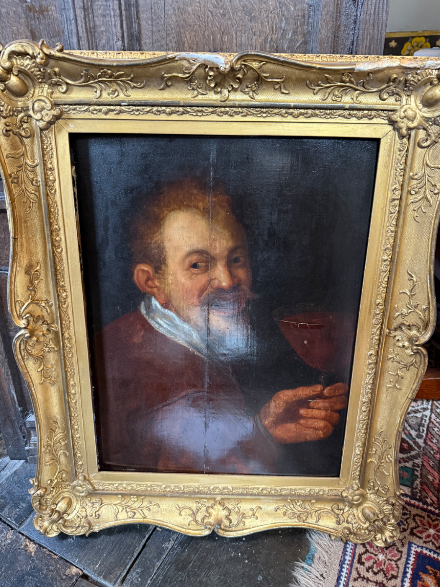 16th Century Oil Painting Of A Man