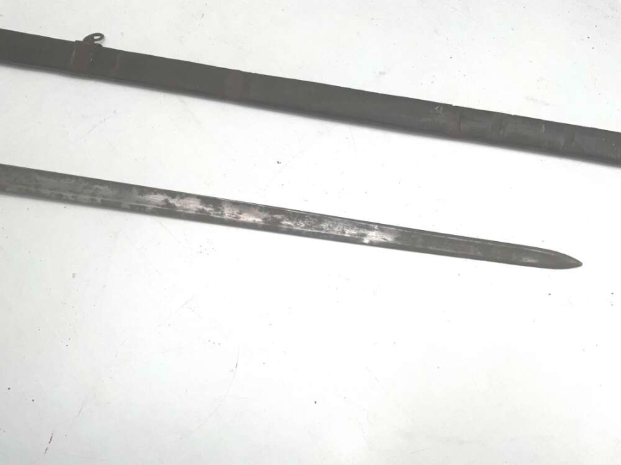 1786 Pattern Blue Gilt Bladed British Officer’s Spadroon Sword & Scabbard
