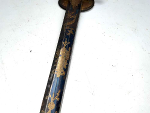 Untouched for many a year, will need some restoration to make pristine, a completely genuine rare sword, length in total being 98cm length across guards 14cm depth of 10cm, reference DBSD4  Tel: +44 7505 165 843 We accept online payments for all our items listed: Bank transfer cash on collection or if wishing over the phone using your debit or credit cards, also doing layby payments plan, or email giving your address details & contact number and we shall send you your items invoice to make payment with your card. Send your request to - john.strong2@gmail.com