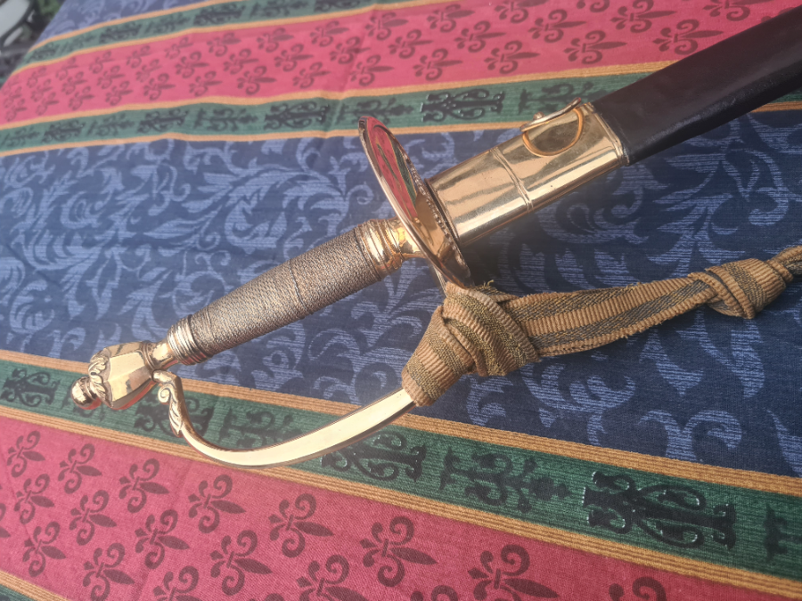 Discover our selection of 1800-era swords, featuring a pristine 1796 Infantry Officers blue gilt sword by S. Brunn. Restored scabbard included. Shop now for this piece of history!
