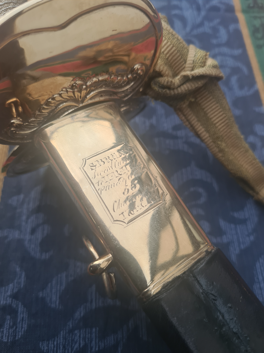 Discover our selection of 1800-era swords, featuring a pristine 1796 Infantry Officers blue gilt sword by S. Brunn. Restored scabbard included. Shop now for this piece of history!