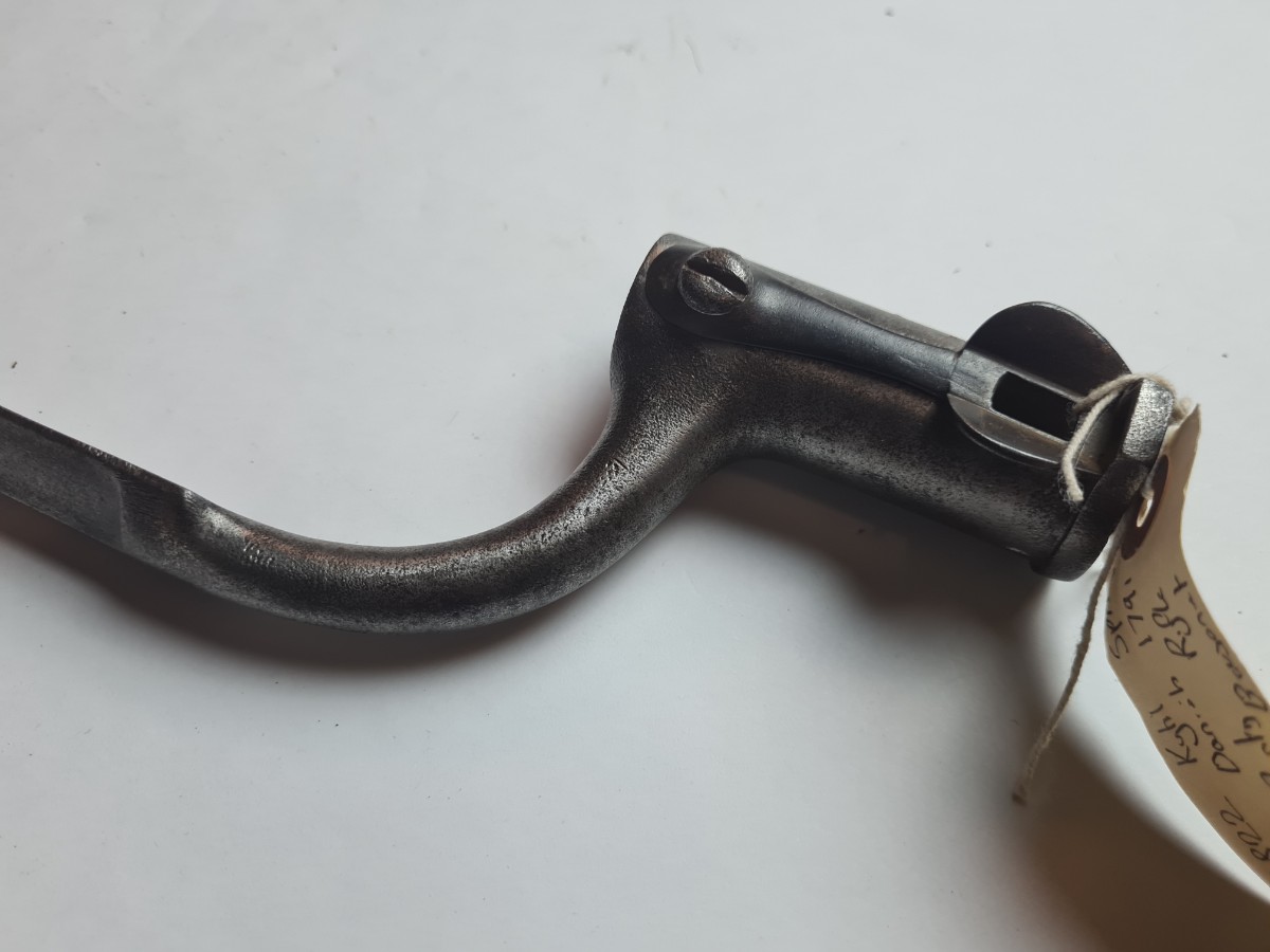 Discover our 1822 Kyhl spring catch infantry Rifle Socket Bayonet, a rare Danish collectible! Explore its intriguing markings and rich history. Don't wait, own a piece of history today!