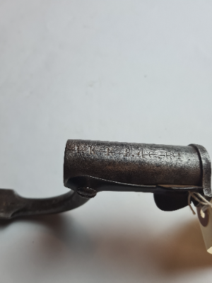 Discover our 1822 Kyhl spring catch infantry Rifle Socket Bayonet, a rare Danish collectible! Explore its intriguing markings and rich history. Don't wait, own a piece of history today!