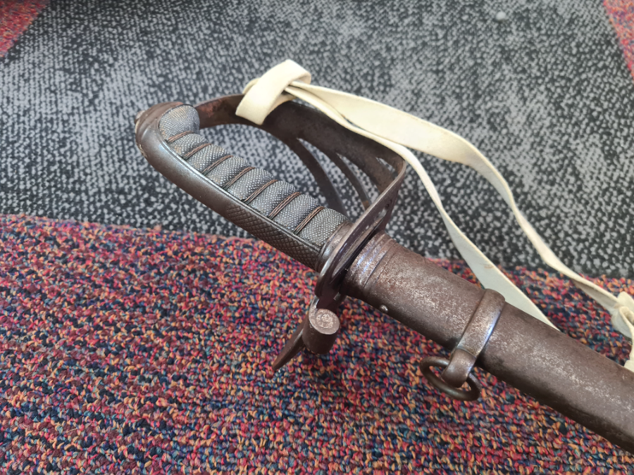 Discover the exquisite 1866 Rifle Officers Sword of R.G. Cameron. Shop now for this unique piece, exclusively labelled by revered outfitter, Rower & Brown, Edinburgh. Don't miss out!