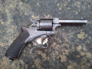 Discover our rare .38 5 round rimfire Tranter revolver, circa 1868/70 by Perrins and Sons. Shop now for this unique piece of history. Must be 18 to purchase.