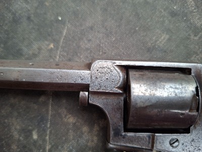 Discover our rare .38 5 round rimfire Tranter revolver, circa 1868/70 by Perrins and Sons. Shop now for this unique piece of history. Must be 18 to purchase.
