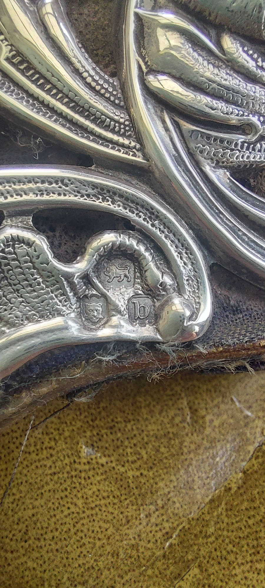 1896 Antique British William Comyns Silver Dressing Table Mirror