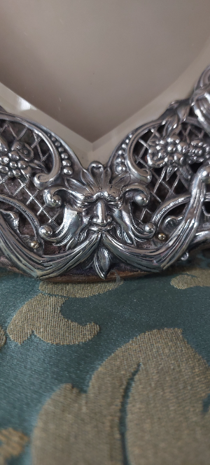 1896 Antique British William Comyns Silver Dressing Table Mirror