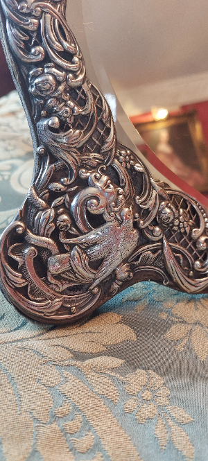 1896 Antique British William Comyns Silver Dressing Table Mirror