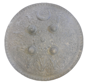 18th Century Embossed North/Central Indian Mughal Dhal Shield