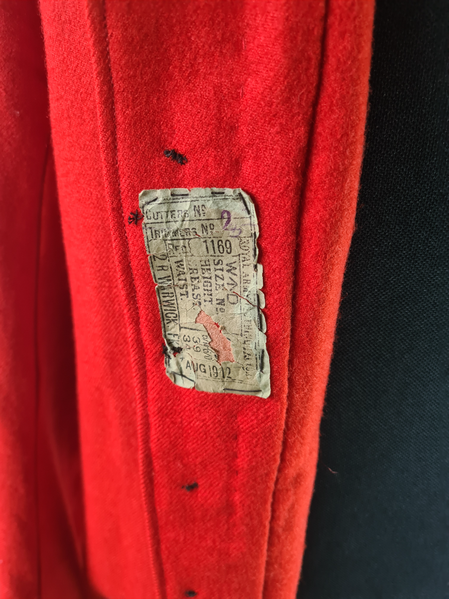 Discover our 1912 2nd Bn Royal Warwickshire Regiment other ranks frock in pristine condition. Own a piece of history today!