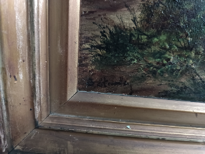 19-20th Century Landscape Oil On Canvas Painting,Signed