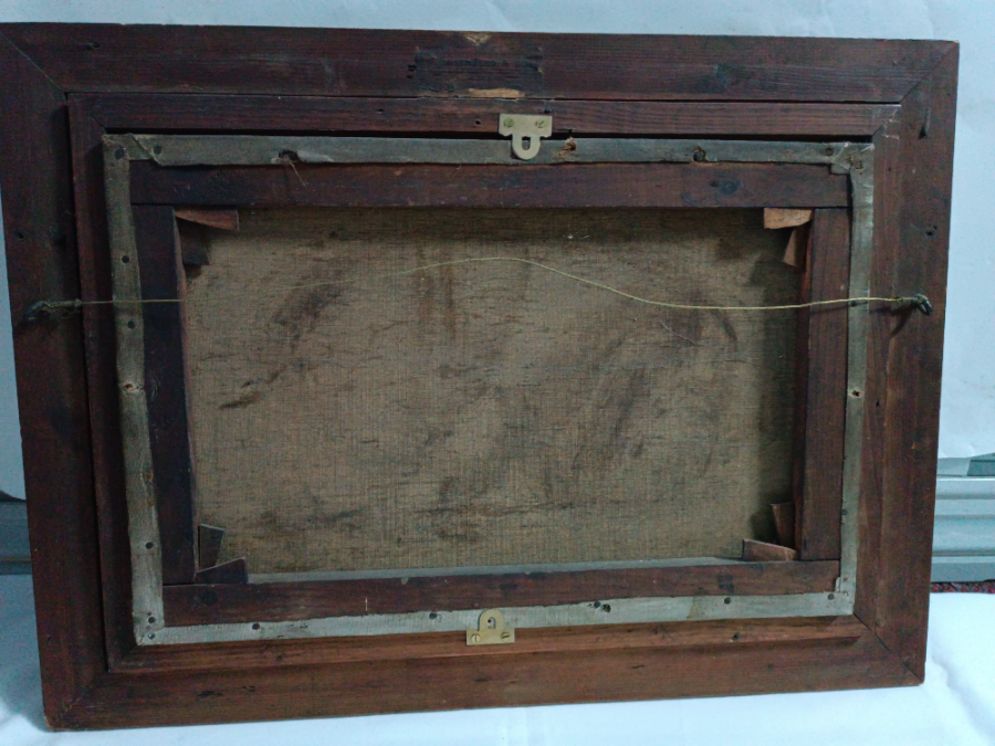 19-20th Century Landscape Oil On Canvas Painting,Signed