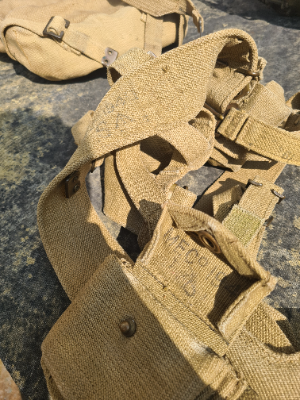 Discover original 1940 dated M.E.C officers webbing with essential accessories. Owned by Capt Hesketh. Order now for this piece of history!