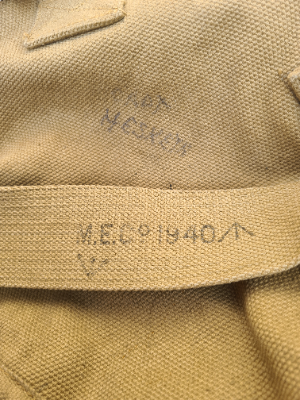 Discover original 1940 dated M.E.C officers webbing with essential accessories. Owned by Capt Hesketh. Order now for this piece of history!