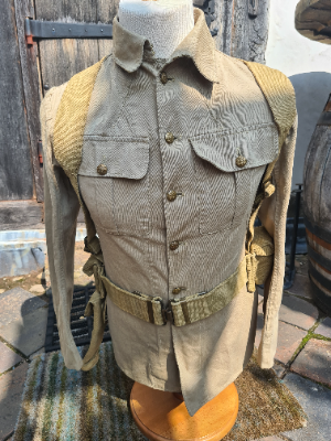 Discover original 1940 dated M.E.C officers webbing with essential accessories. Owned by Capt Hesketh. Order now for this piece of history!