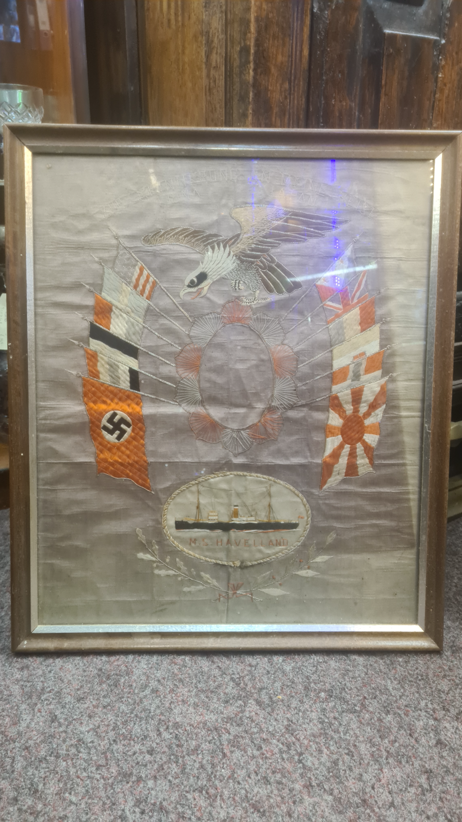 1939 Silkwork Embroidery Of The M.S Havelland