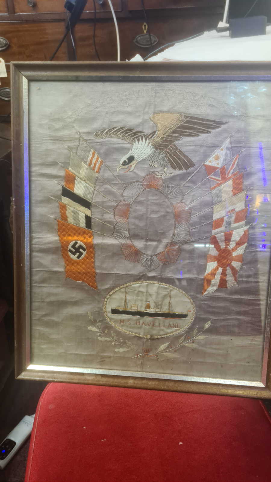 1939 Silkwork Embroidery Of The M.S Havelland