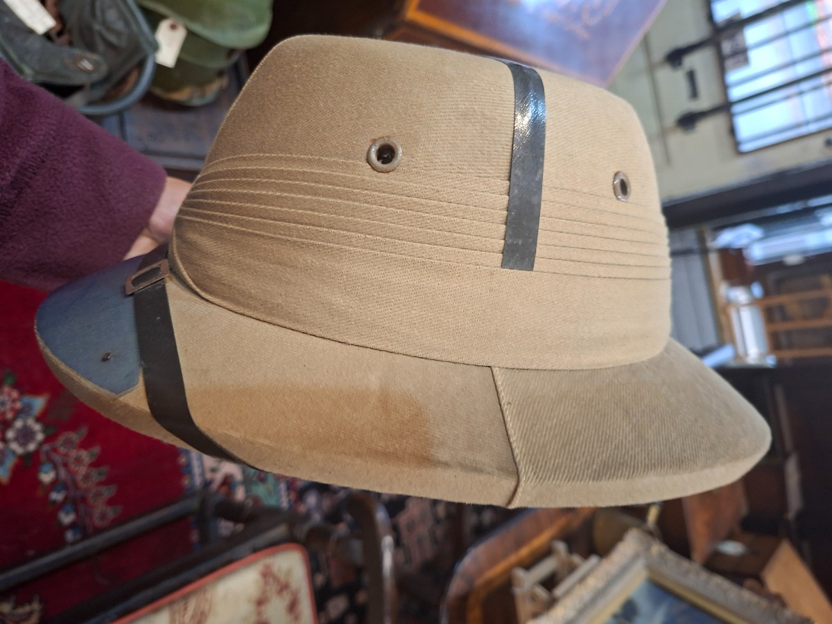 Discover our collection of 1940's/50's tropical sun helmets made in India. Unleash your vintage style - click to shop now!