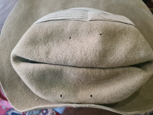 Explore our collection of 1942-dated Royal Artillery enlisted slouch caps by Atherton. Featuring 4 vents, chinstrap, and liner in good condition! Shop now.