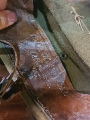 Explore our collection of 1942-dated Royal Artillery enlisted slouch caps by Atherton. Featuring 4 vents, chinstrap, and liner in good condition! Shop now.