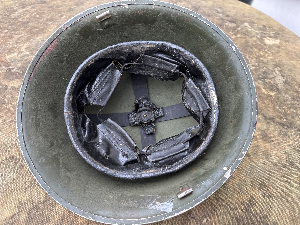 A lovely 1952 dated British army turtle helmet with liner. Liner size 7 1/4.