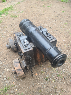 Discover our charming 19th century signal cannon! With a 75cm length and 2.5 inch bore, it's a collector's dream. Act now, purchase this vintage gem today!