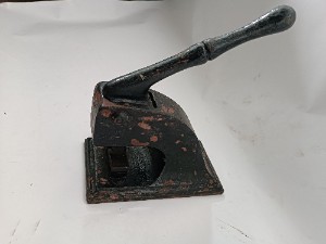 19th c. Cast Iron Seal Embossing Press Machine