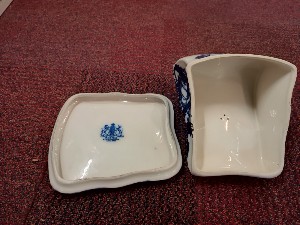 19th C. Ironstone, Staffordshire Cheese Dish And Cover